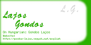 lajos gondos business card